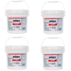 Paquete con 4 cubetas de químico desinfectante para piscinas