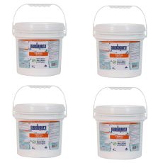 Paquete con 4 cubetas de químico desinfectante para piscinas