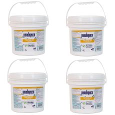 Paquete con 4 cubetas de químico desinfectante para piscinas